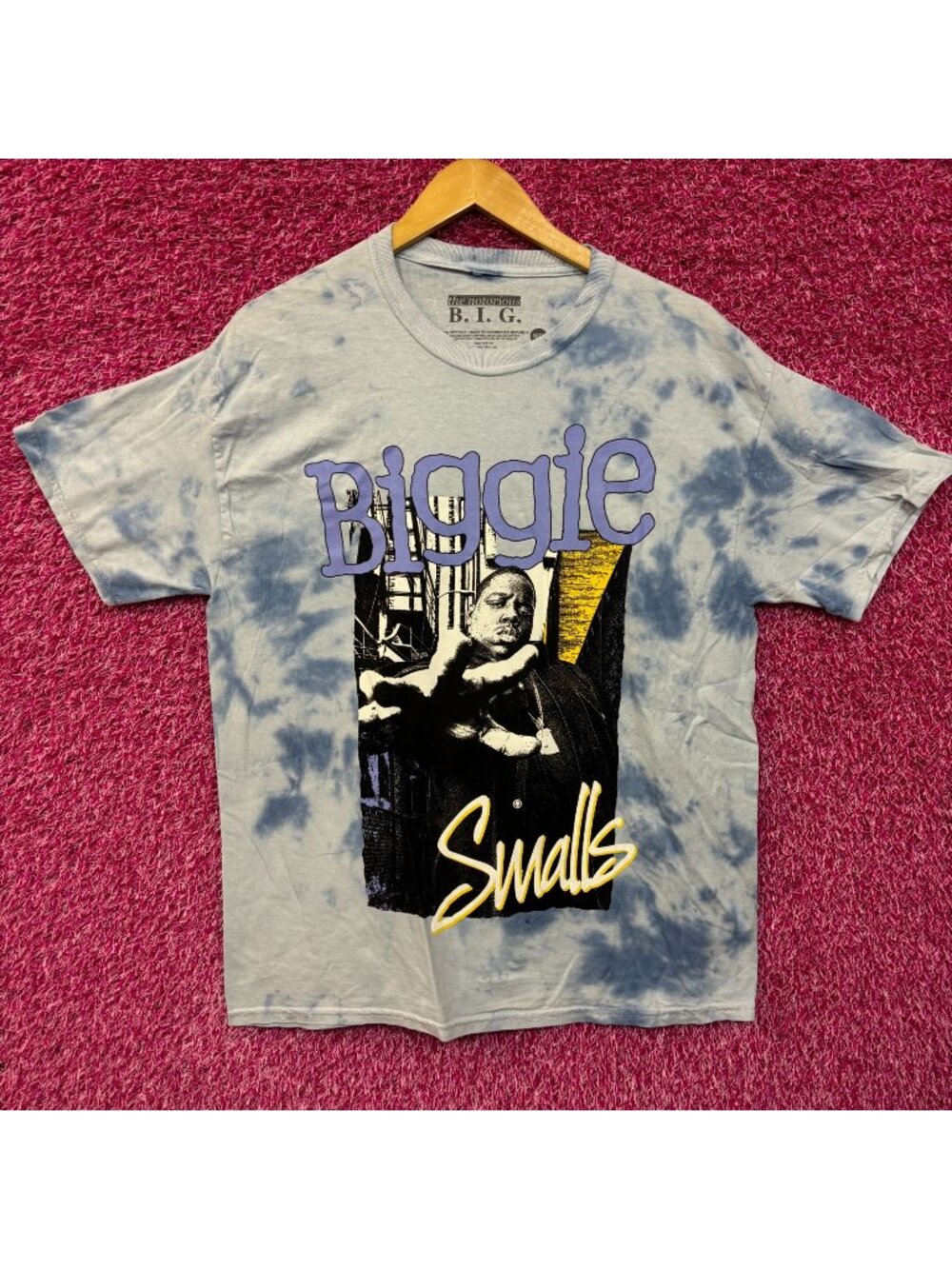 The Notorious B.I.G. Biggie Smalls Born Again Rap Tie Dye tshirt size M